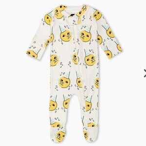 Monica and Andy Celebration Print Organic Cotton Footie Pajamas